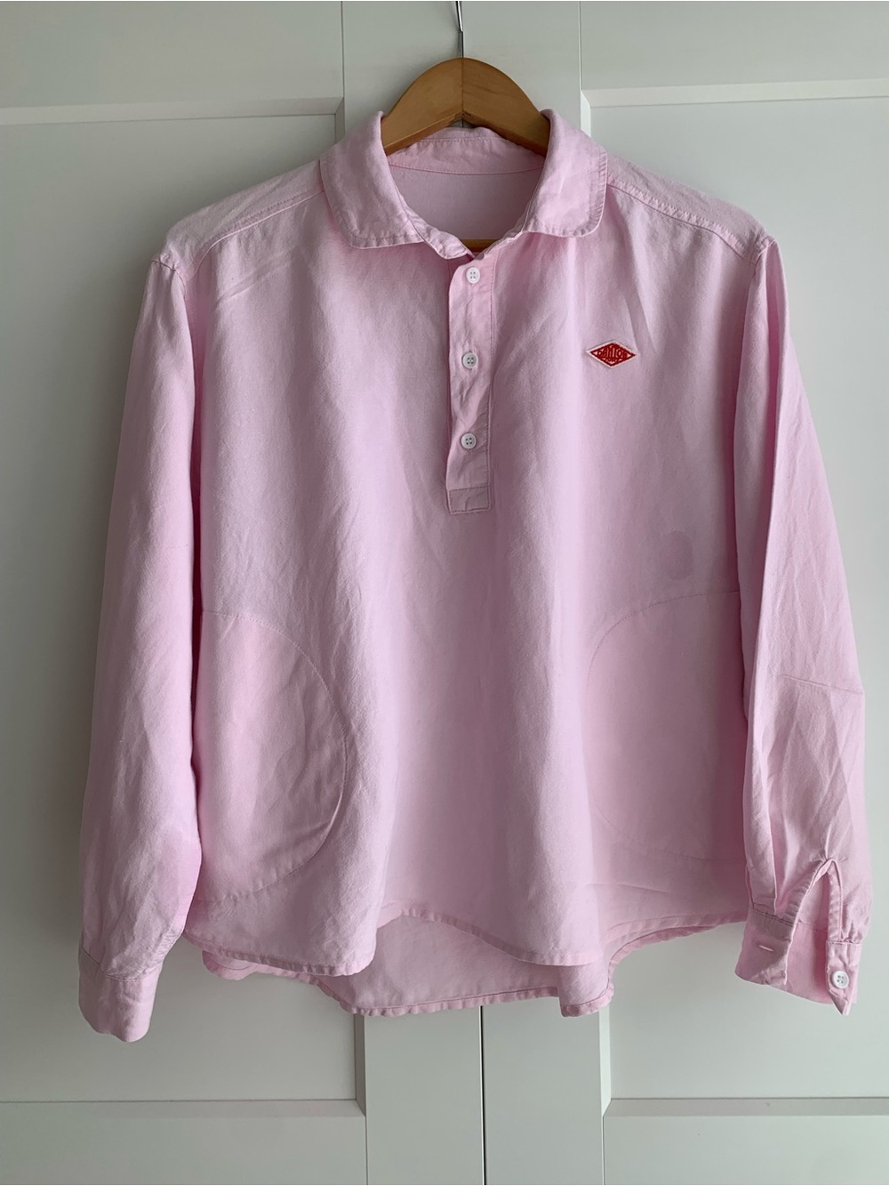 Danton France Shirt  55% Linen and 45% cotton Round Collar shirt women’s  Size L